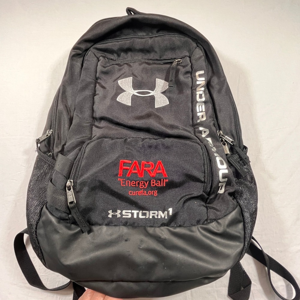 Under Armour Backpack Mens OS Black Pre-Owned Storm 1 FARA Energy Ball